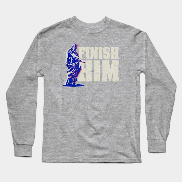 Finish Him Long Sleeve T-Shirt by spicoli13